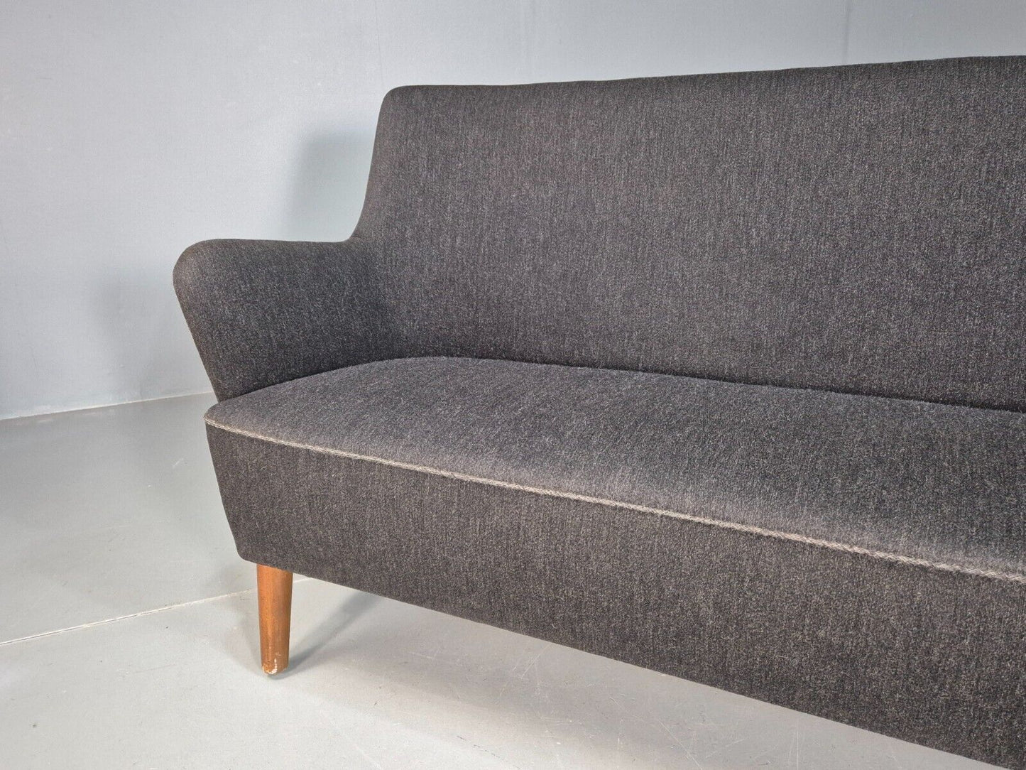 Vintage Danish 2 seat Sofa Dark Grey Mid Century Modern Retro 1950s EB8318 MNOR - UKDK FURNITURE