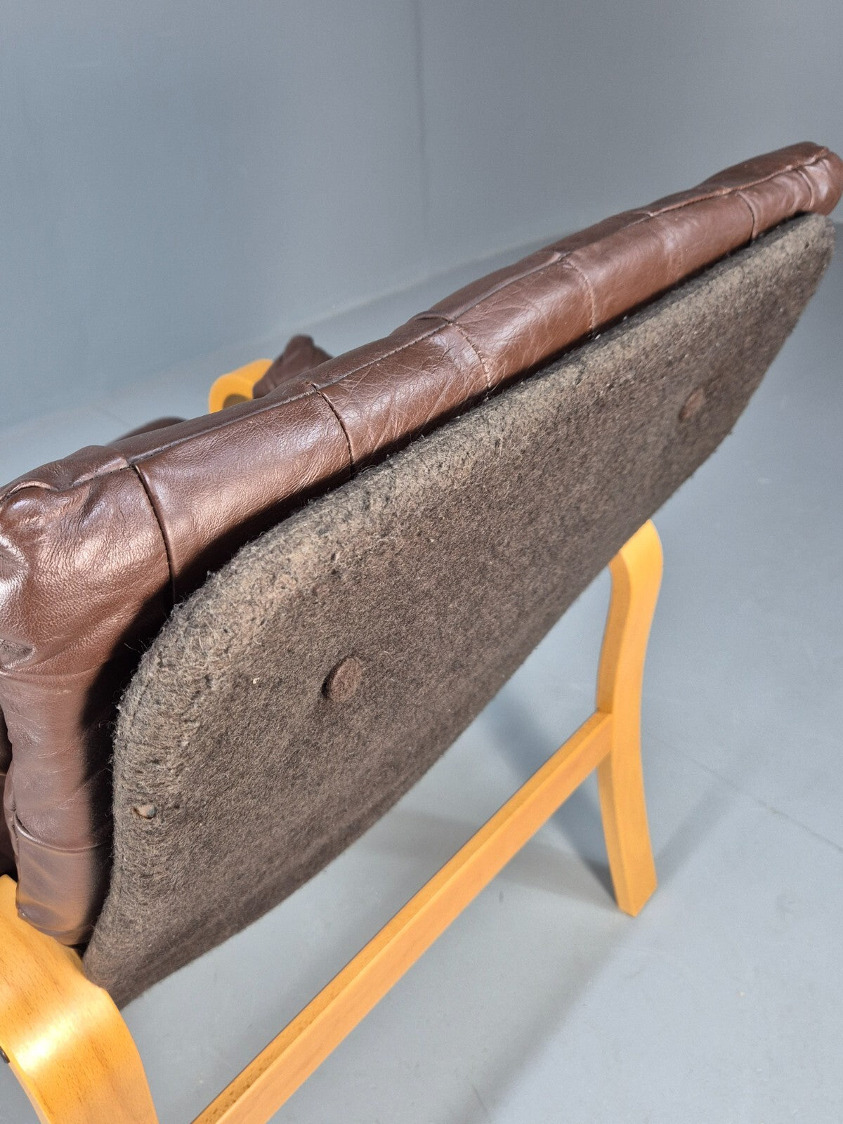 Brown Leather Bentwood Armchair Danish Modern Design Mid Century EB9248 MBEN - UKDK FURNITURE