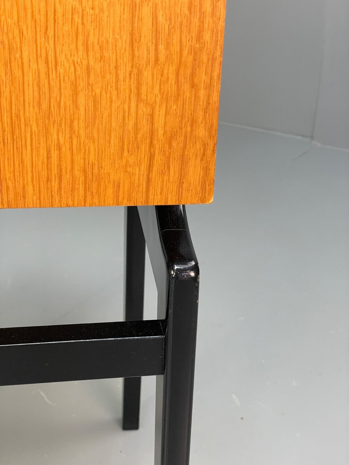 Vintage G Plan Oak Bedside Table 1950s Mid Century Black White Paint EB9814 MWOO - UKDK FURNITURE
