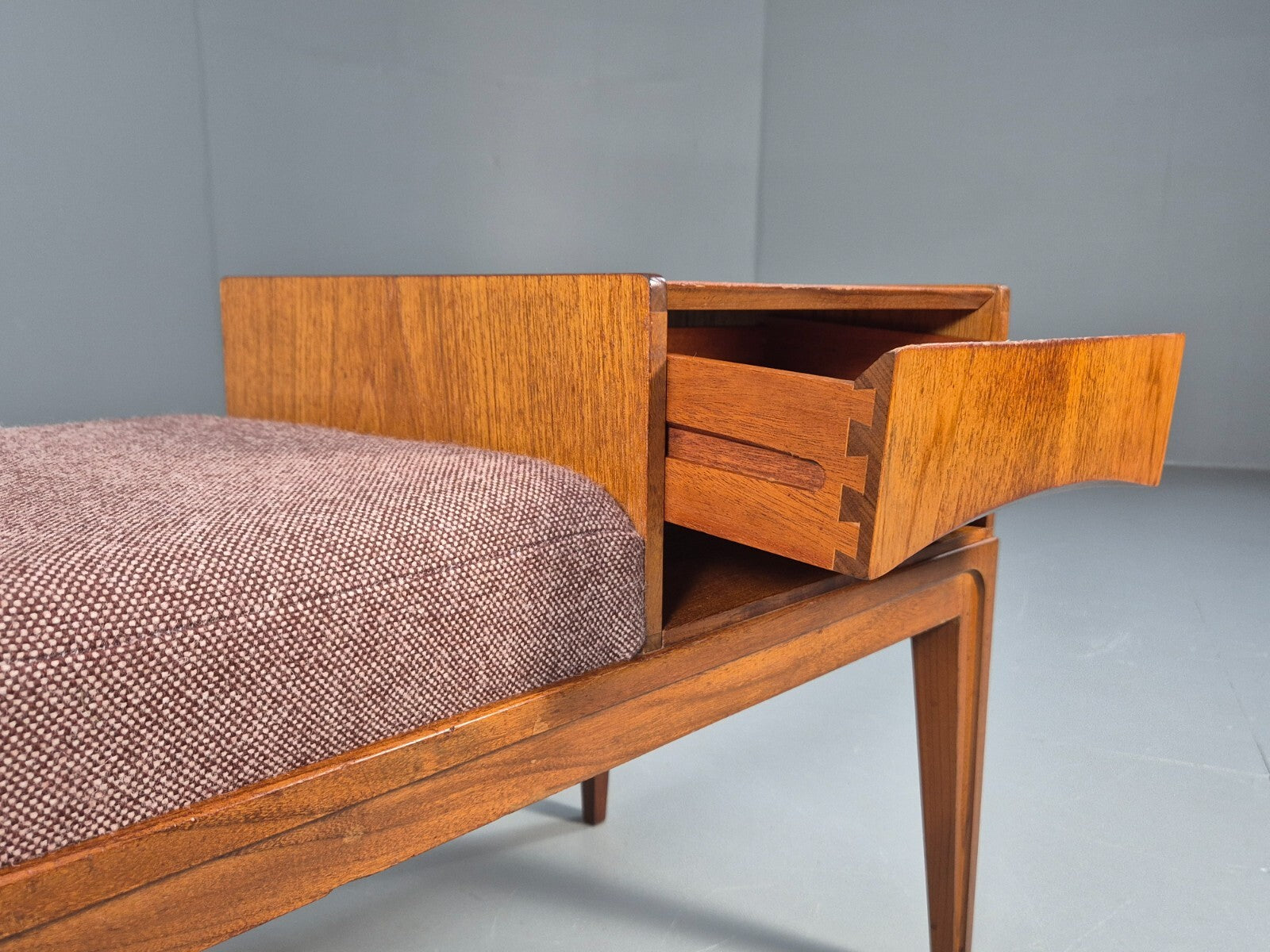 Vintage Teak Telephone Seat Drawer Mid Century Retro 1970s EB9085 MWOO - UKDK FURNITURE