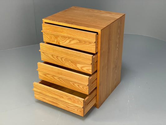 Solid Ash Chest Of Drawers With Mid Century Styled Handles EB9725 MWOO - UKDK FURNITURE