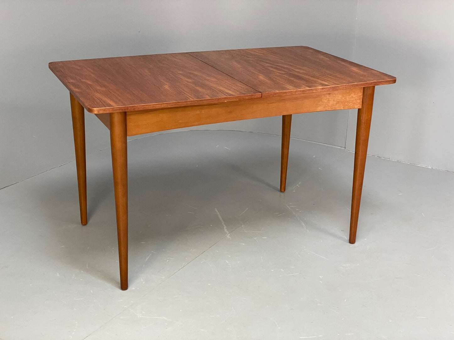 Vintage Teak Extending Dining Table With Removable Beech Legs EB9502 MWOO - UKDK FURNITURE