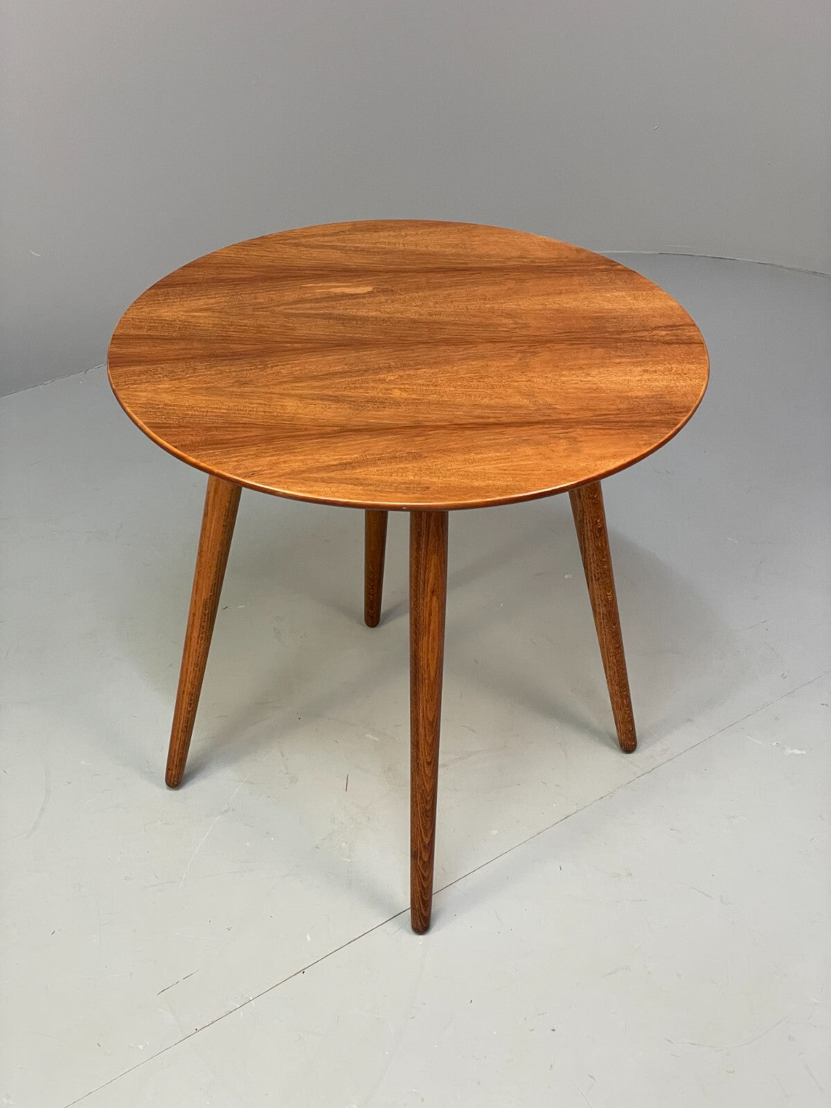 Vintage Round Walnut Coffee Table Side Table Mid Century Retro EB9428 MWOO - UKDK FURNITURE