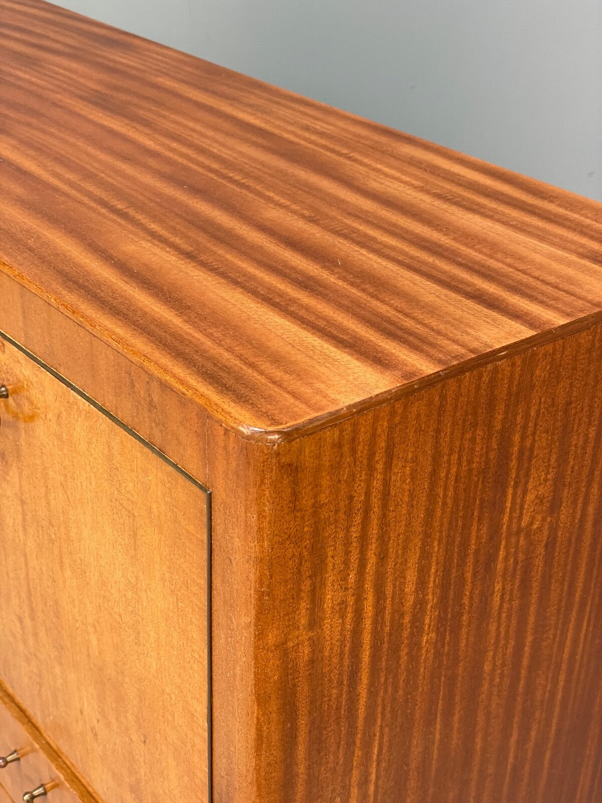 Vintage 1950s Chest Of Drawers Jewelery Display Brass Mahogany EB9761 MWOO - UKDK FURNITURE