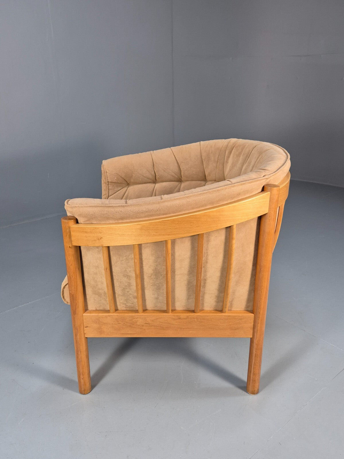 Nielaus and Jeki Vintage Danish Lounge Chair Curved Beech Frame MCM EB9309 MNOR - UKDK FURNITURE