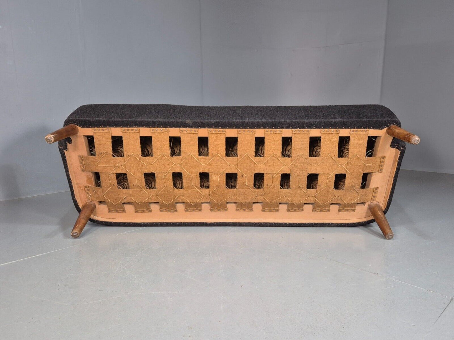 Vintage Danish 2 seat Sofa Dark Grey Mid Century Modern Retro 1950s EB8318 MNOR - UKDK FURNITURE