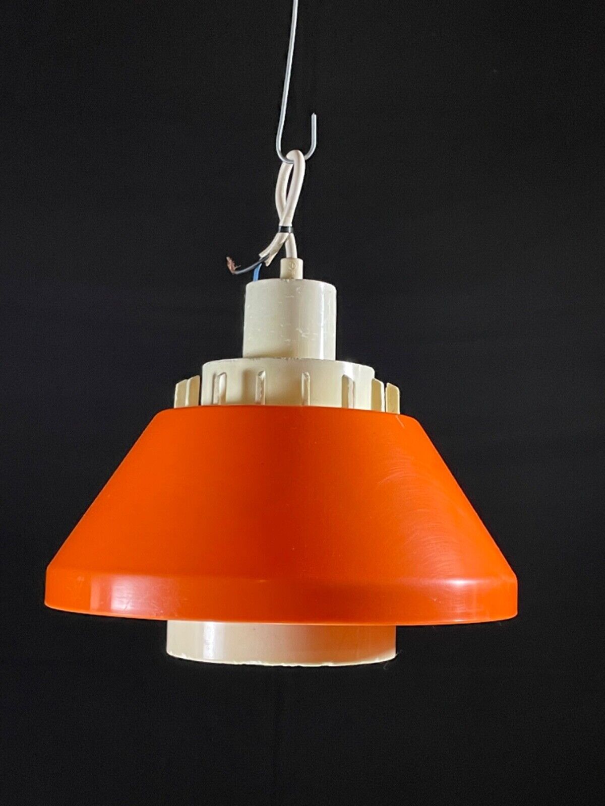 Danish Lyskaer Belysning Model 854 Orange Plastic Light Retro EB5089 LCLC - UKDK FURNITURE