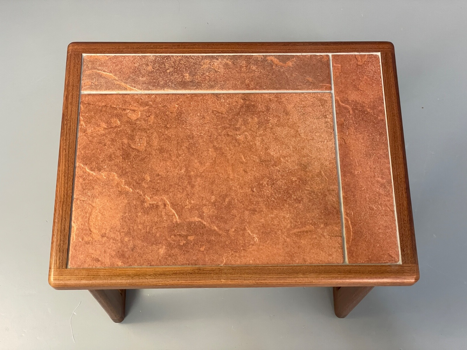Vintage Teak Nesting Tables Tile Topped 1970s Retro Design EB9757 MWOO - UKDK FURNITURE