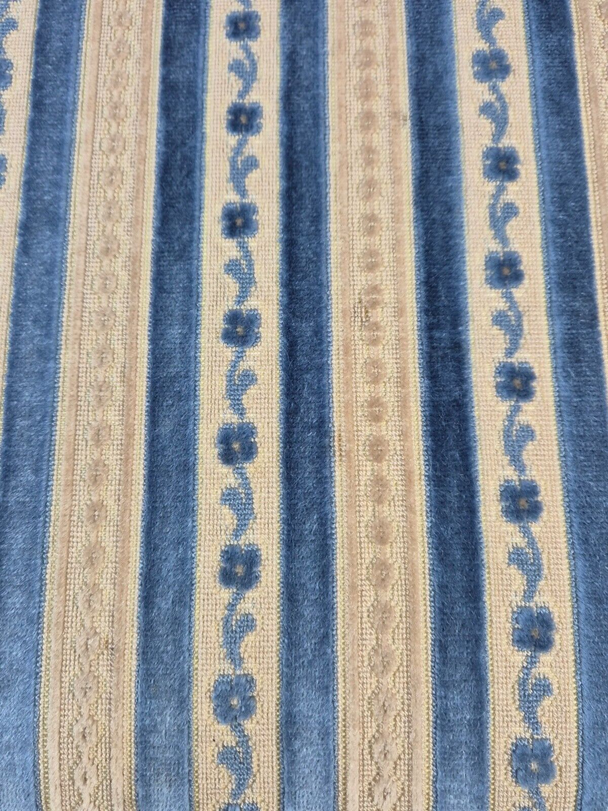 Vintage Danish Dining Chair Blue Striper Mahogany Georgian 20th C EB1479 VDIN - UKDK FURNITURE