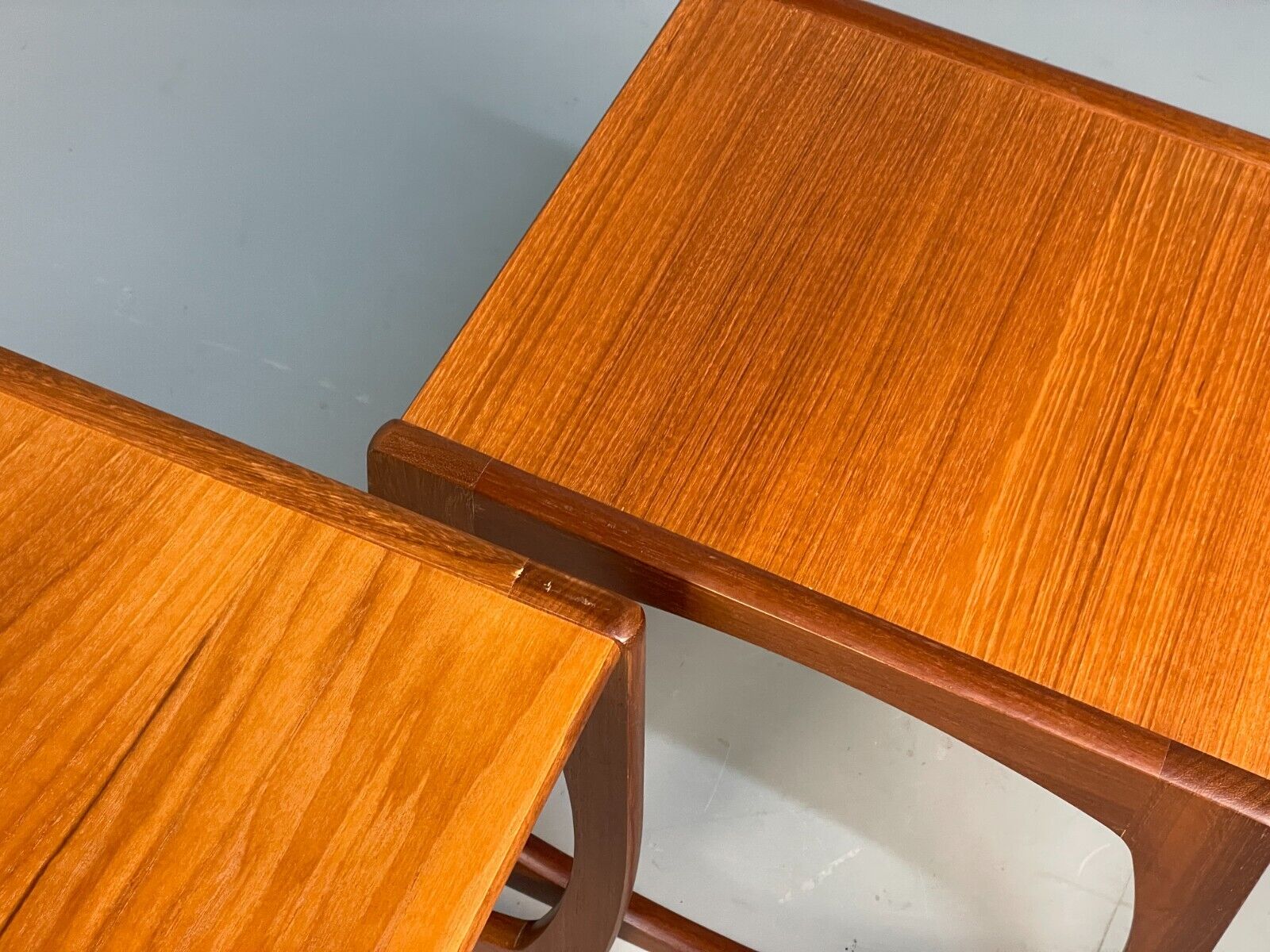 Vintage Teak Nesting Tables Set Of Three Coffee Tables EB8669 MWOO - UKDK FURNITURE