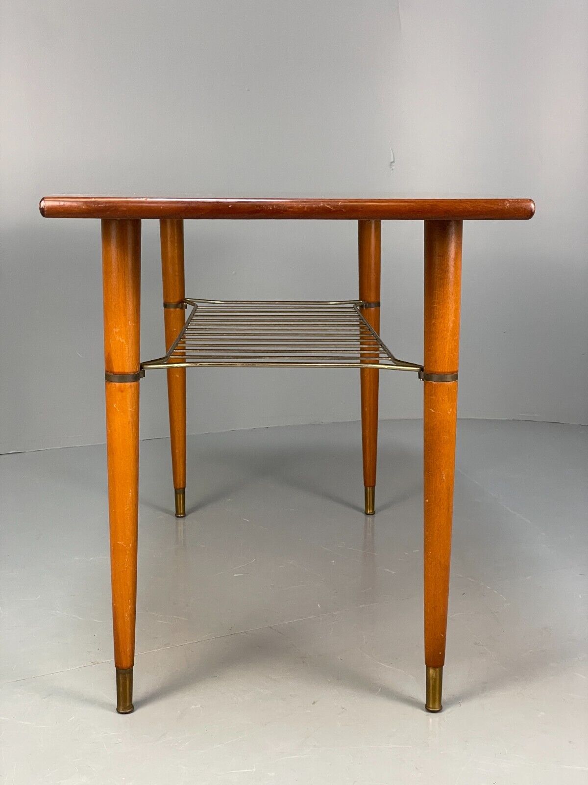 Midcentury Swedish Teak & Beech Coffee Table With Magazine Rack EB8683 MWOO - UKDK FURNITURE