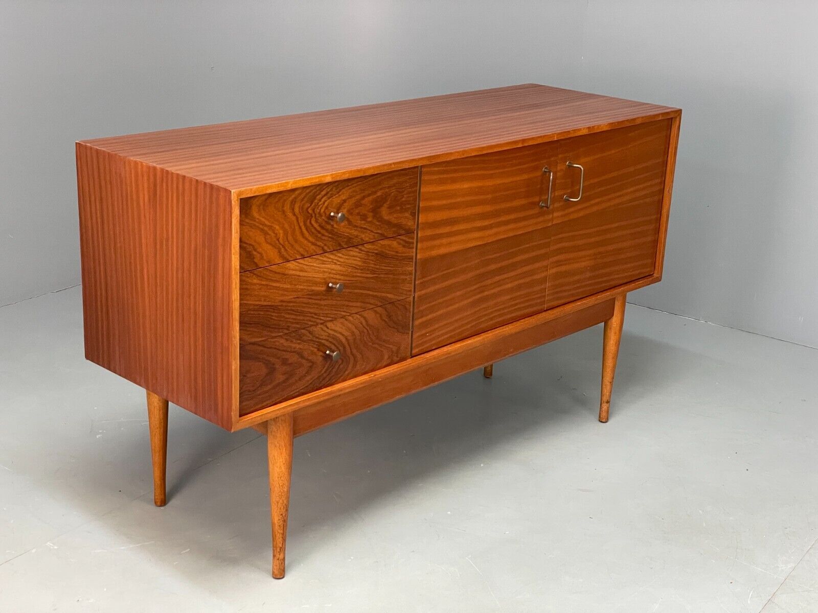 Vintage Uniflex Teak Sideboard Walnut Drawers Retro 1960s Storage EB9416 MWOO - UKDK FURNITURE