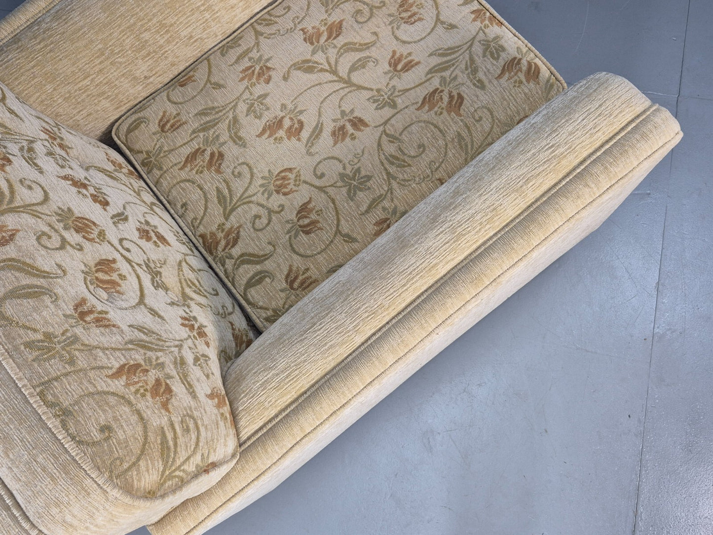 Vintage 1960s Lounge Chair in Cream Floral Retro MCM EB9682 MNOR - UKDK FURNITURE