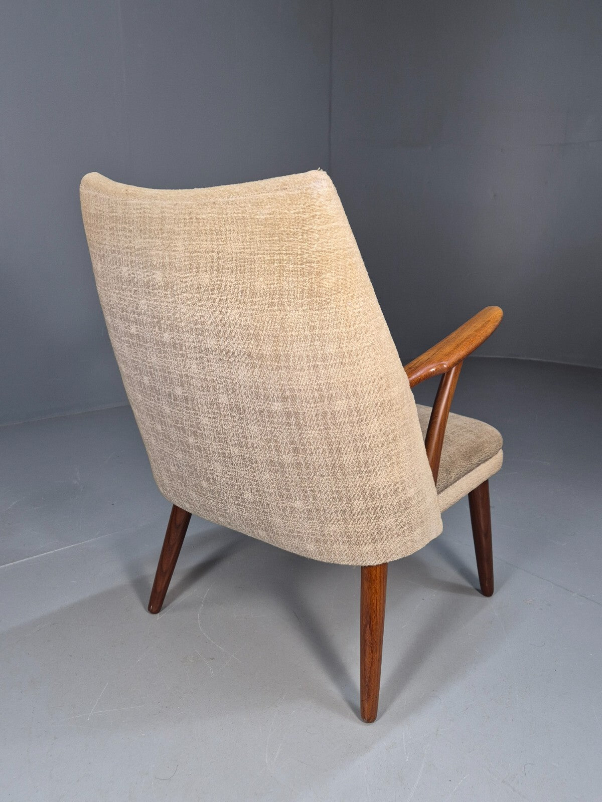 Vintage Danish Teak Armchair 1960s Mid Century Design Retro EB9240 MNOR - UKDK FURNITURE