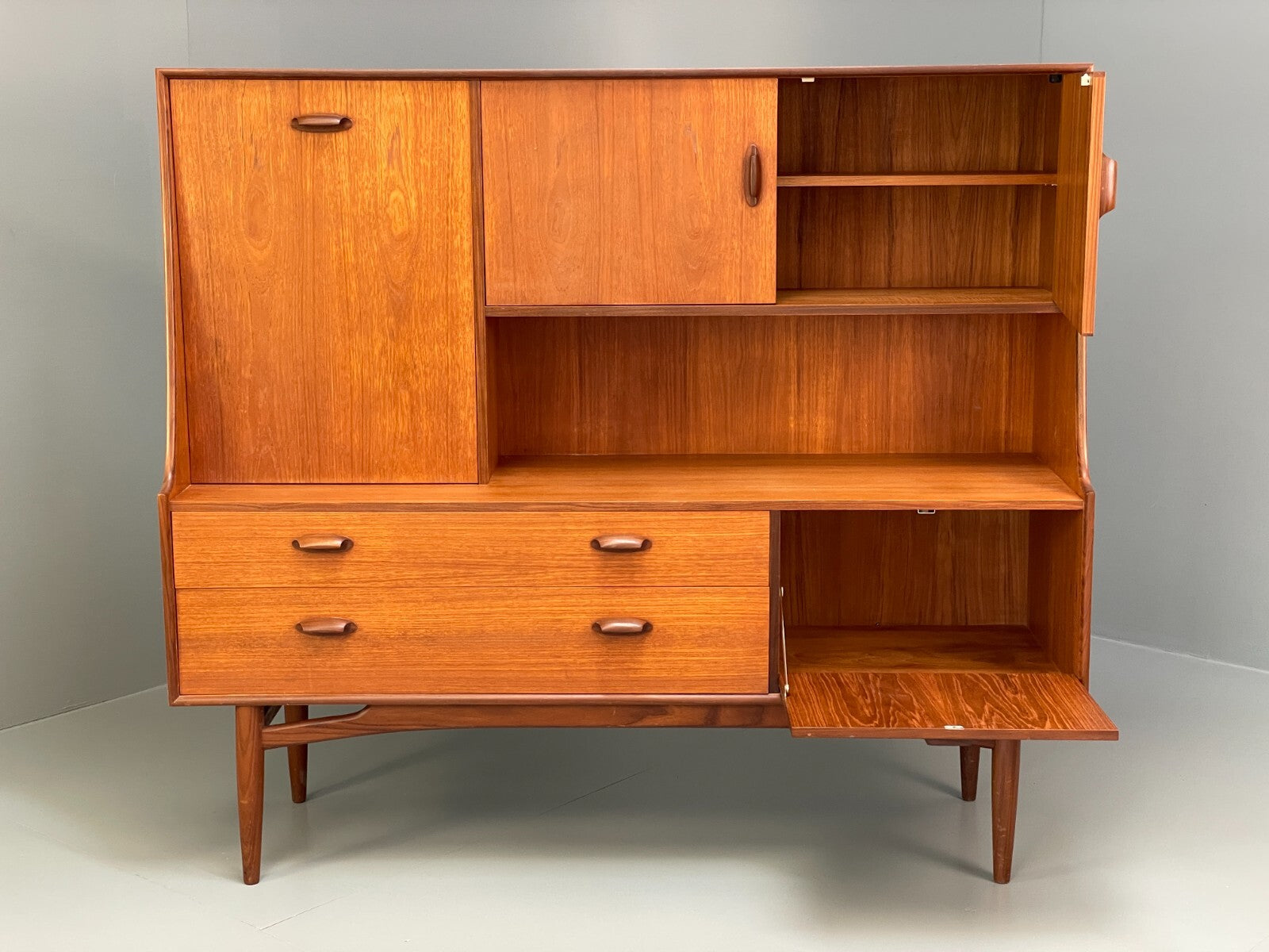 Vintage G Plan Highboard Teak 1960s Mid Century Design Drawers EB9716 MWOO - UKDK FURNITURE