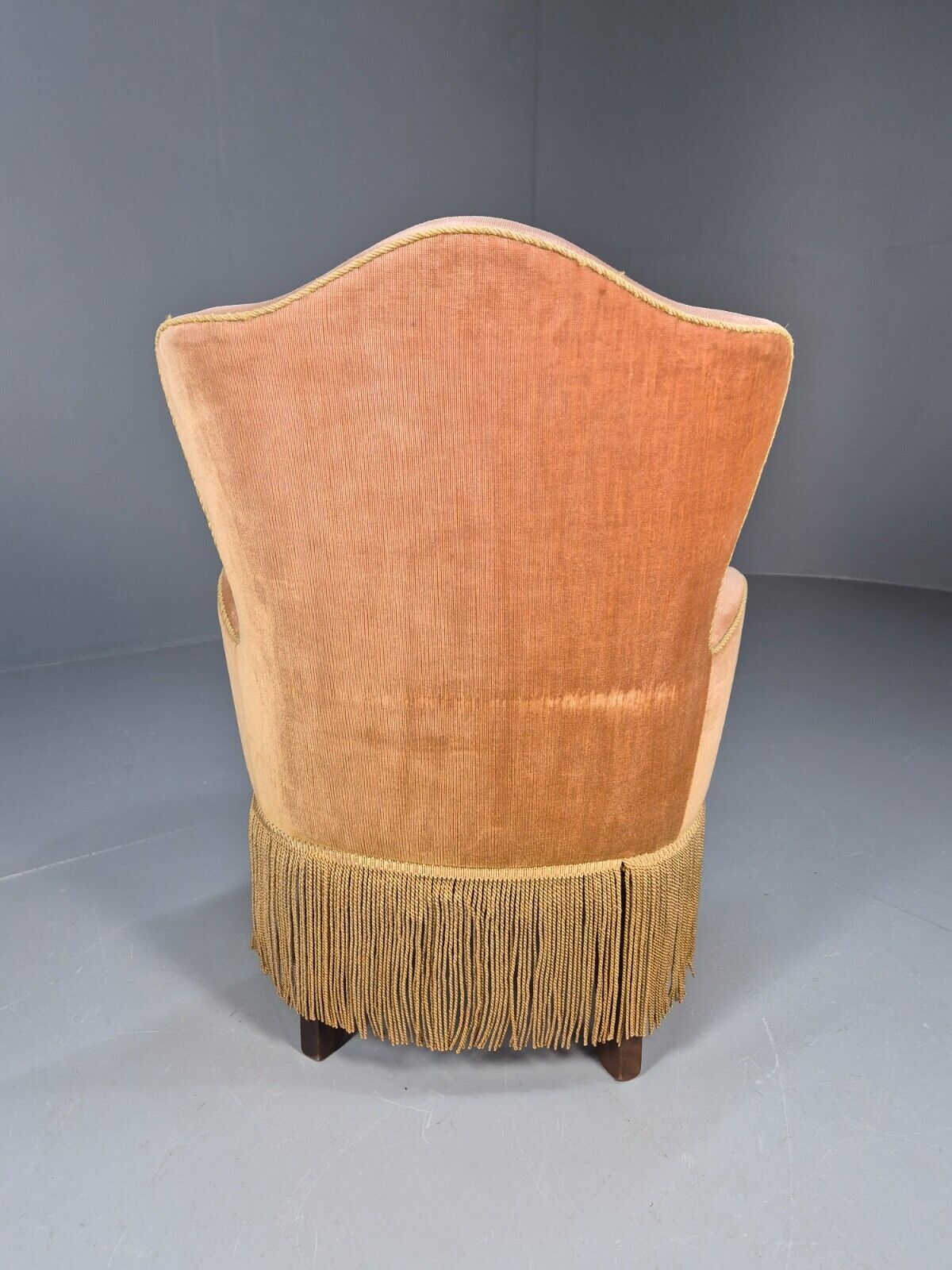 Vintage Danish Lounge Chair Gold Velour 1930s Boudoir Suite EB9136 VCLO - UKDK FURNITURE