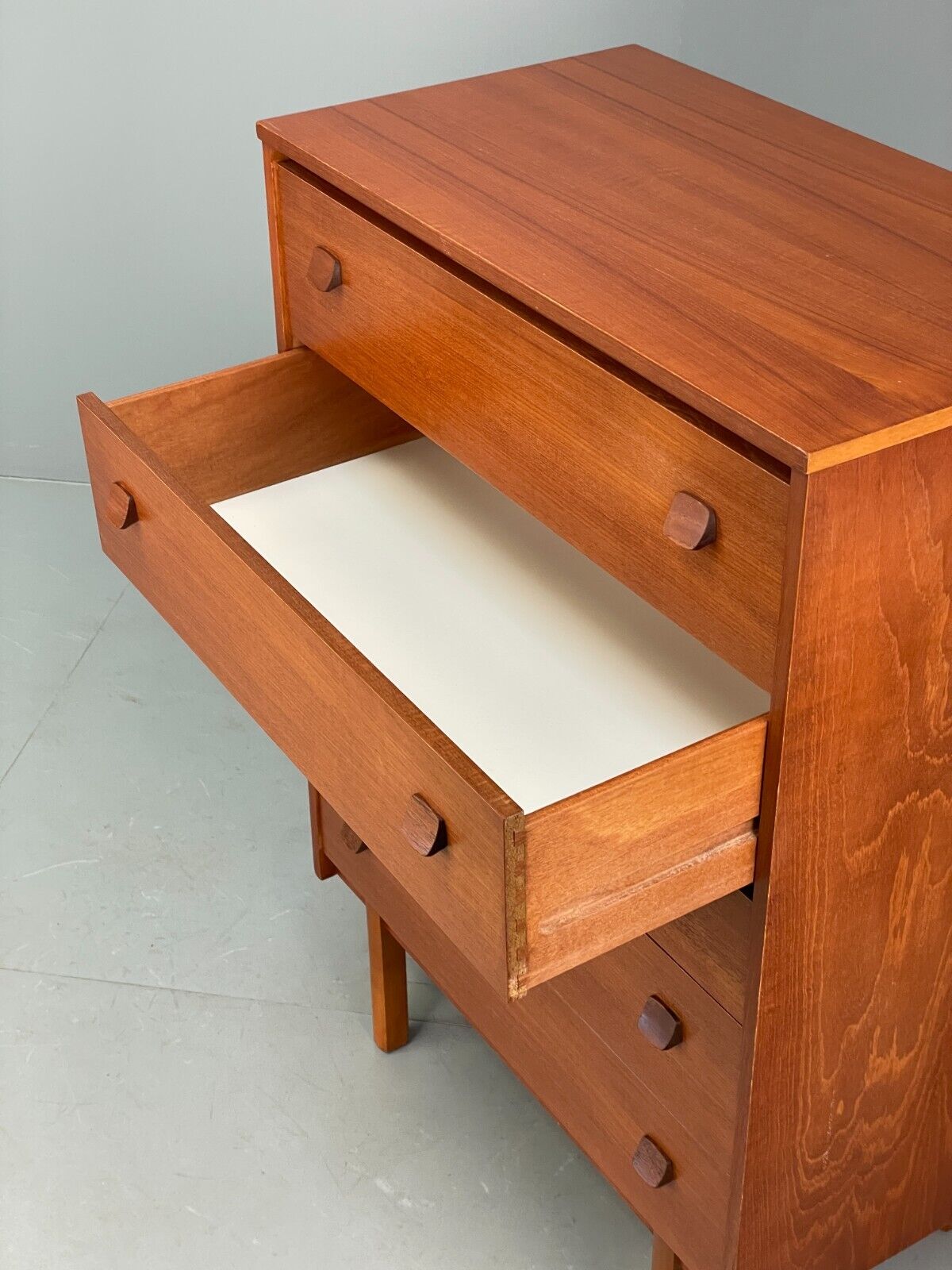 Vintage Teak Chest Of Drawers By Symbol Retro Handles EB9120 MWOO - UKDK FURNITURE