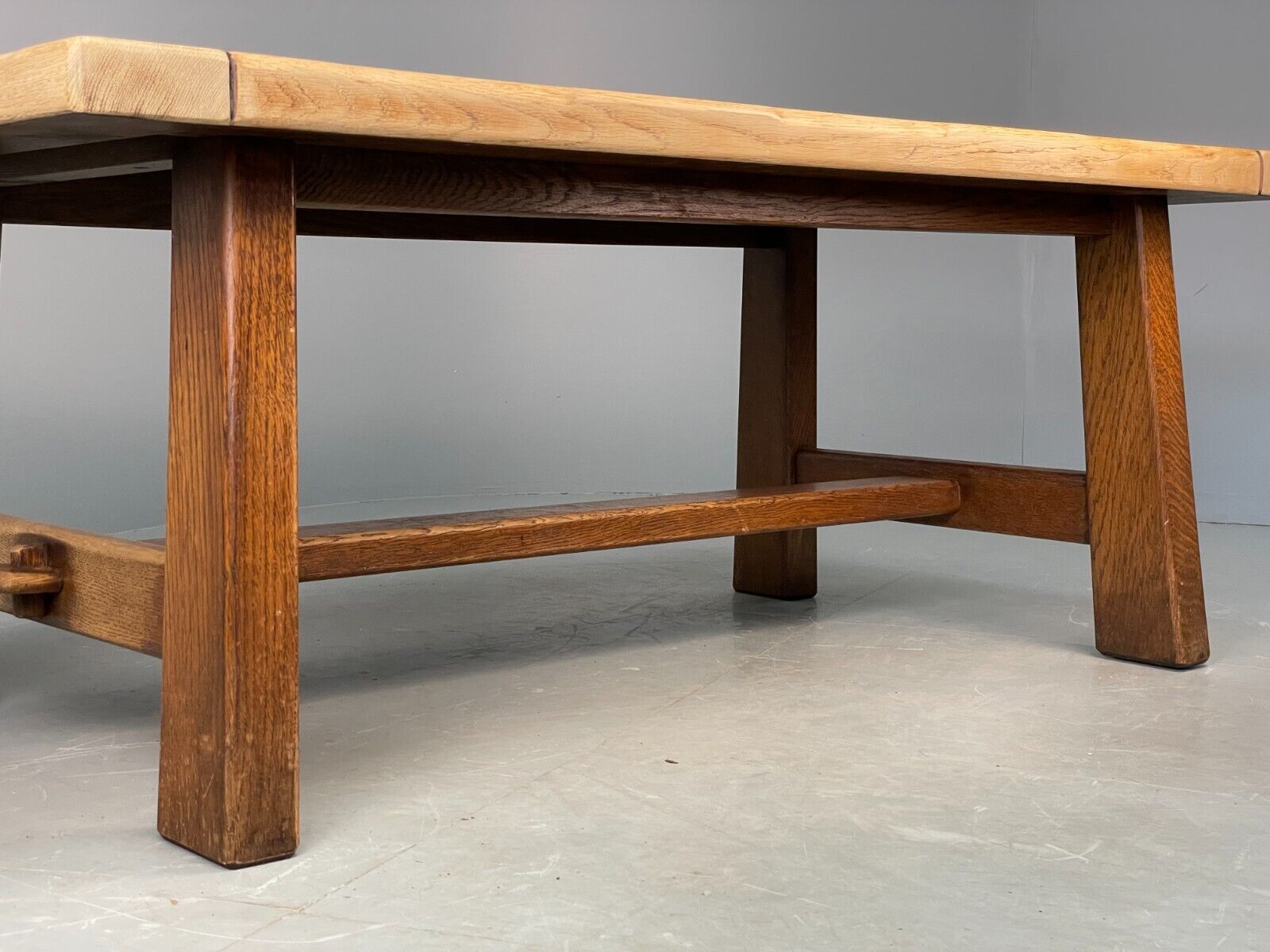 Vintage Scandinavian Large Oak Coffee Table Arts & Crafts Style EB7839 MWOO - UKDK FURNITURE