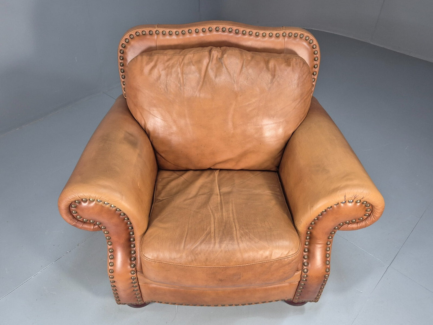 Vintage Leather Club Chair 1980s Danish Retro EB9642 VLEA - UKDK FURNITURE