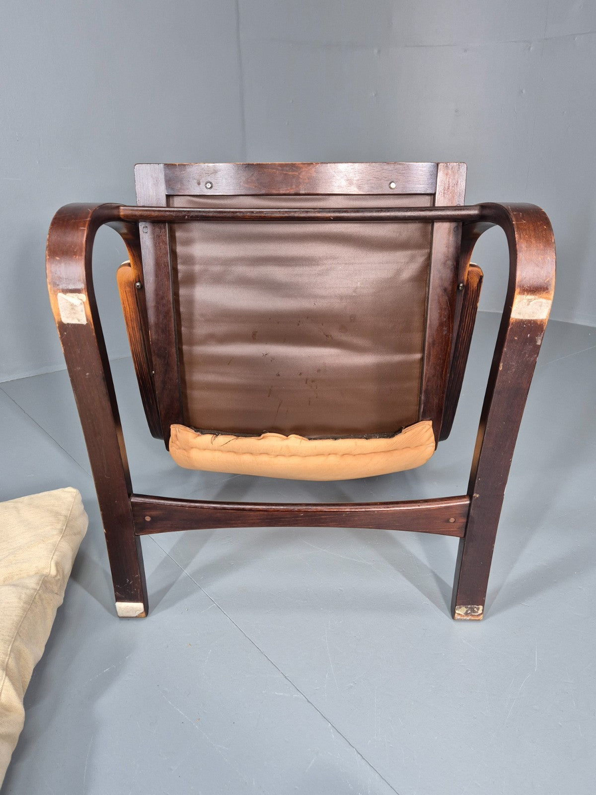 Vintage Danish Bentwood Lounge Chair Cantilever Design 1970s Retro EB11329 MBEN15