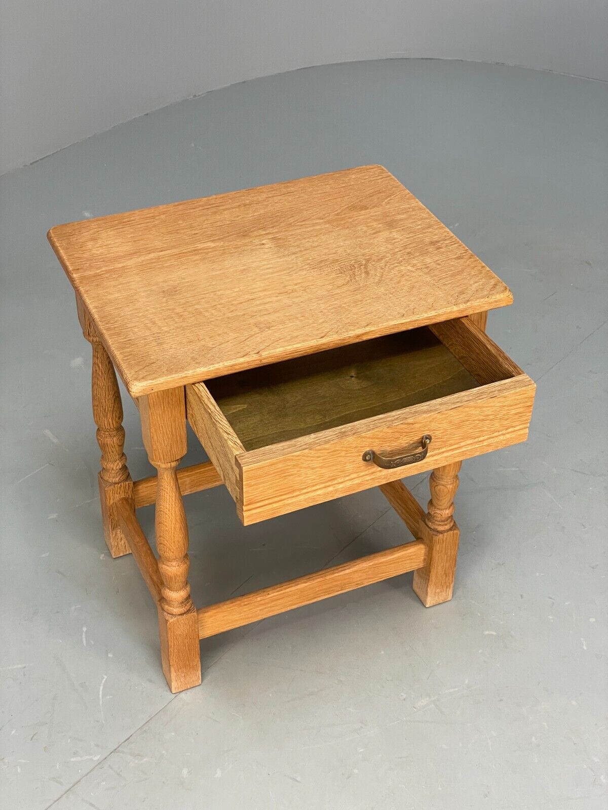 Vintage Danish Oak Bedside Table With Drawer Traditional Style EB9365 MWOO - UKDK FURNITURE