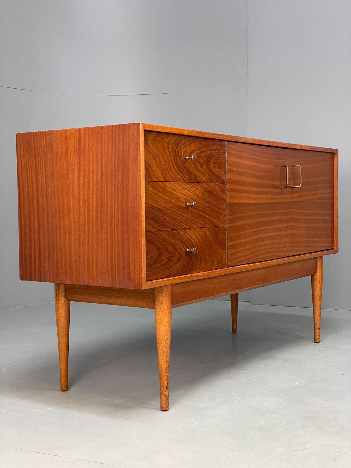 Vintage Uniflex Teak Sideboard Walnut Drawers Retro 1960s Storage EB9416 MWOO - UKDK FURNITURE