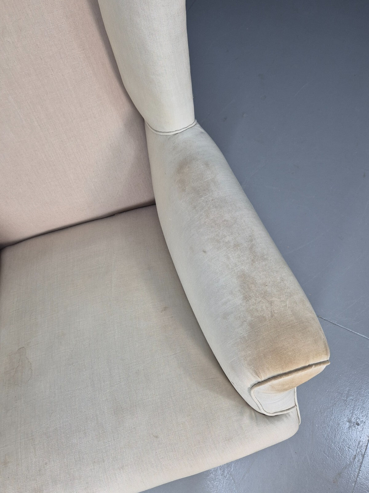 Vintage Wingback Lounge Chair Calico Antique Upholstery Project EB8735 VCLO - UKDK FURNITURE