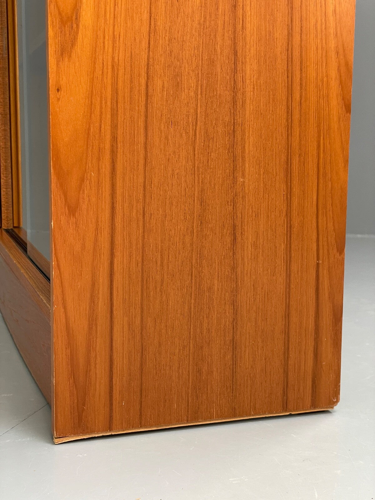 1970s Teak Shelving Unit Glass Doors And Cupboard Retro Bookcase EB8165 MWOO - UKDK FURNITURE