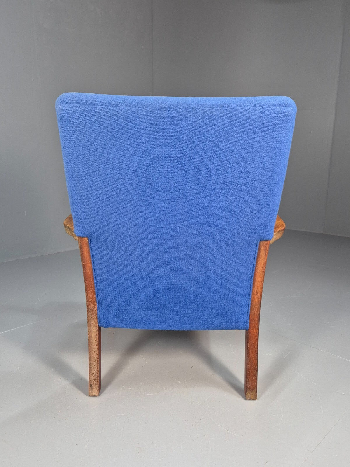 Vintage Danish Lounge Chair Blue Beech Frame Vamo 1950s Retro MCM EB8771 MNOR - UKDK FURNITURE