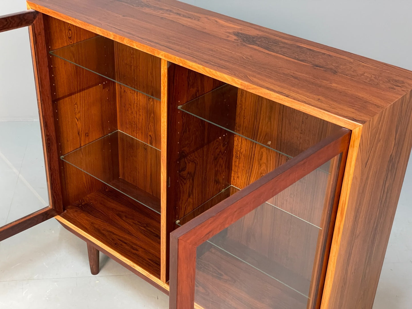 Vintage Danish Glazed Shelving Unit Bookcase Retro Mid Century EB9107 MWOO - UKDK FURNITURE
