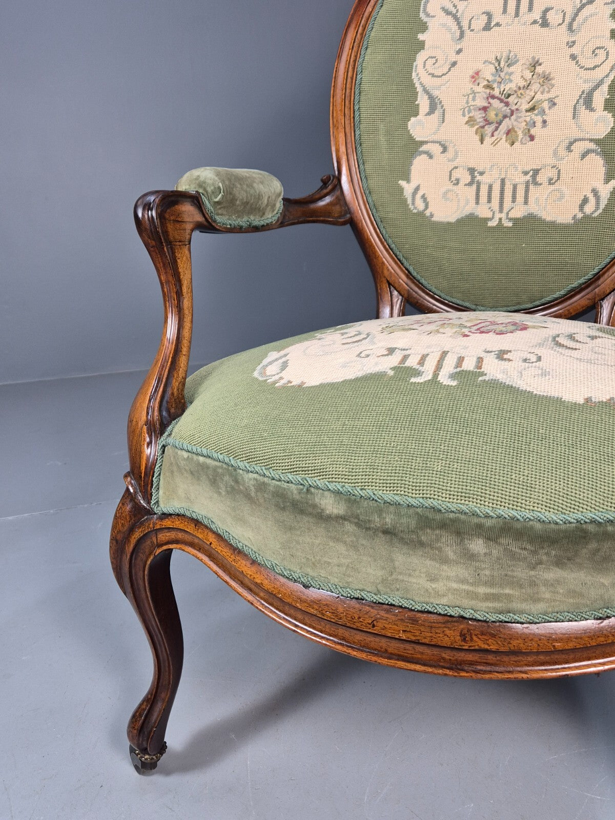 Vintage Danish Fauteuil Rococo French Style 1900s Revival Antique EB9601 VCAR - UKDK FURNITURE