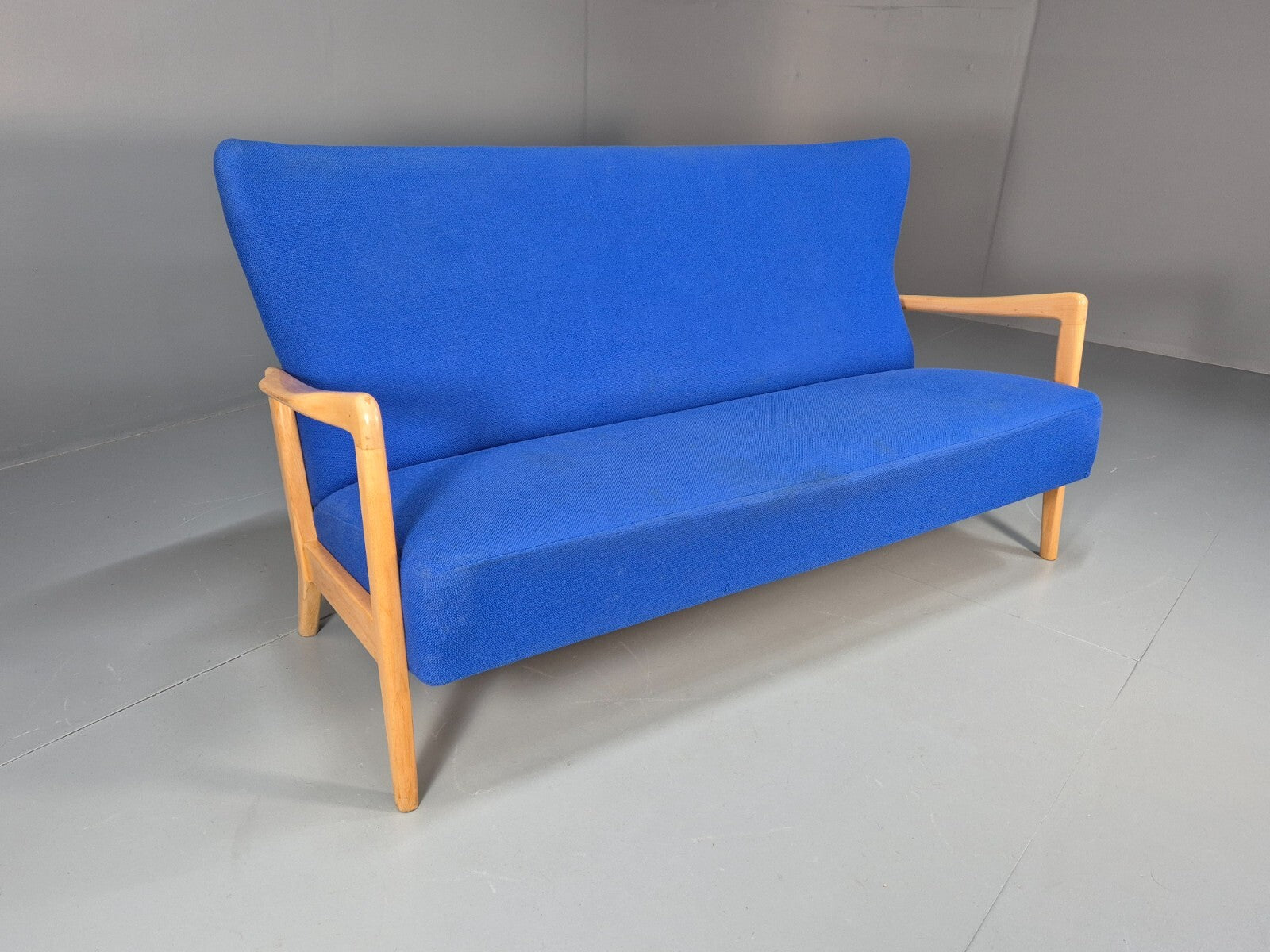 Vintage Fritz Hansen 2 Seat Sofa Soren Hansen Design 1940s MCM EB9016 M2SS - UKDK FURNITURE