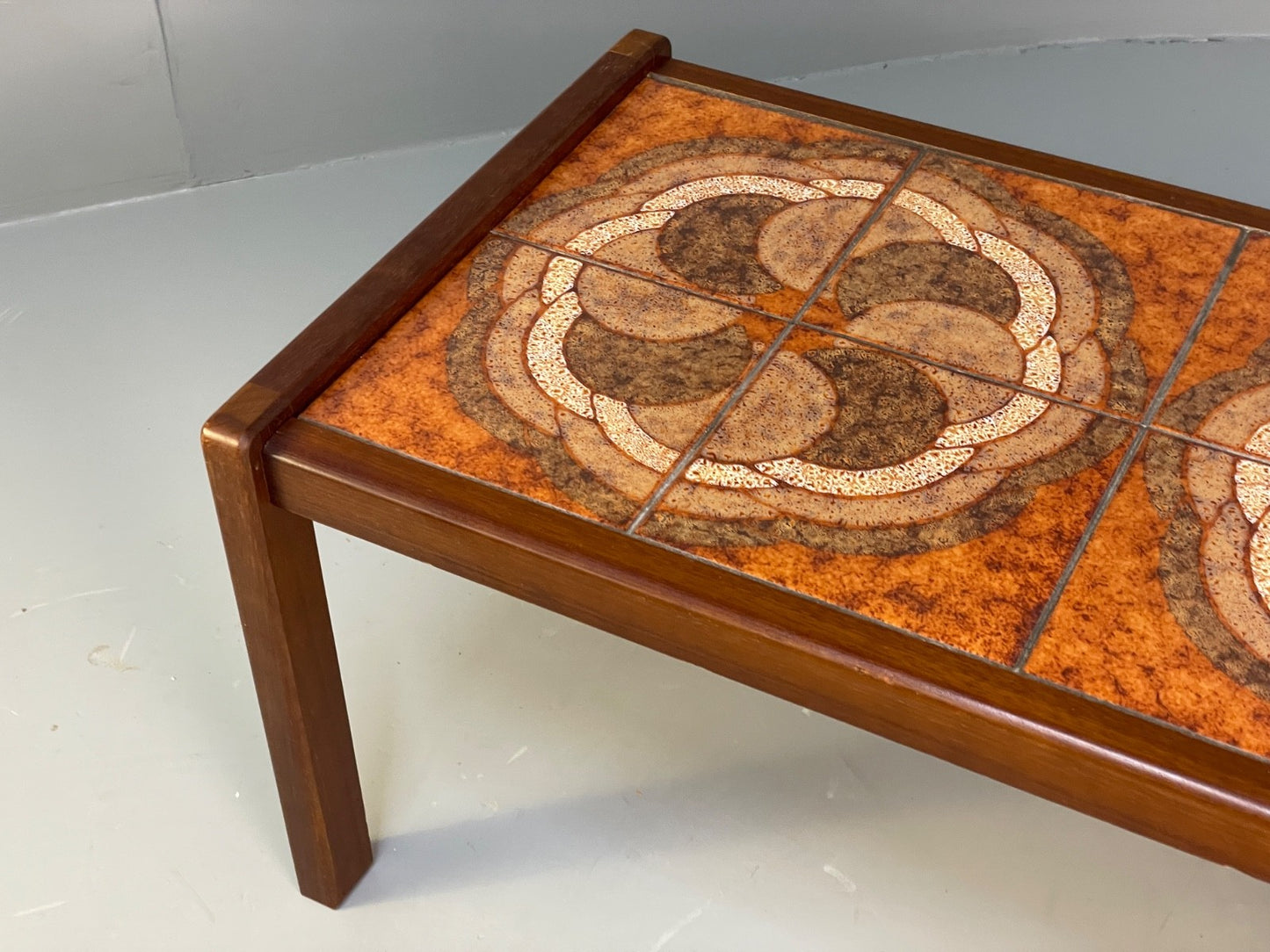 Vintage 1970s Tile Topped Teak Coffee Table Danish Retro Design EB9833 MWOO - UKDK FURNITURE