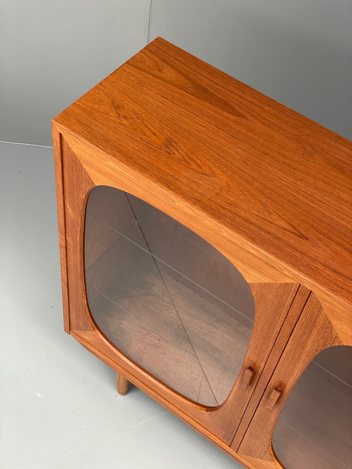 Vintage Teak Glazed Cabinet By Omann Jun 1970s Retro Danish EB9830 MWOO - UKDK FURNITURE