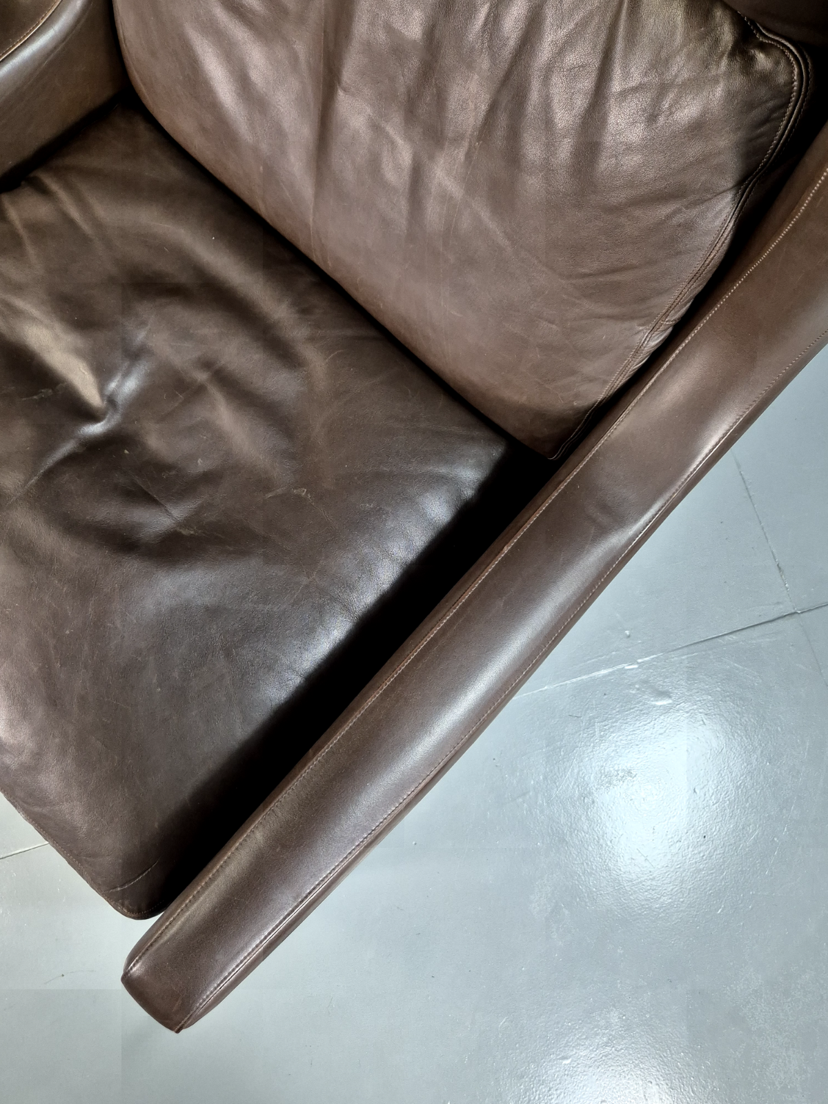 Vintage Danish Wingback Lounge Chair Brown Leather Mogensen Retro EB7211 MNOR - UKDK FURNITURE