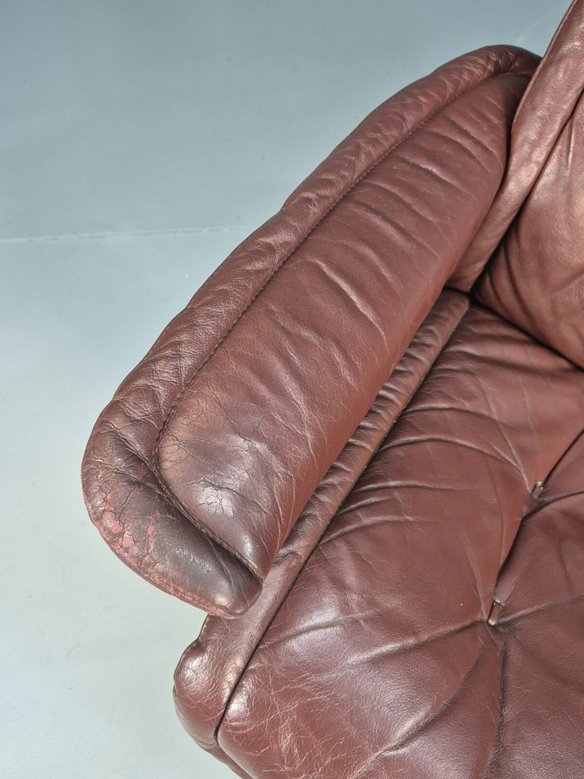 Brown Leather Ekorness Stressless Swivel Reclining Chair Vintage EB9279 MSWI - UKDK FURNITURE