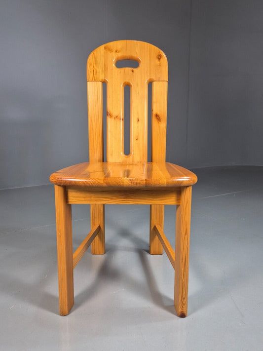 A Vintage Italian Pine Dining Chairs Effezeta 1970s Brutalist Retro EB7932 MNOR - UKDK FURNITURE