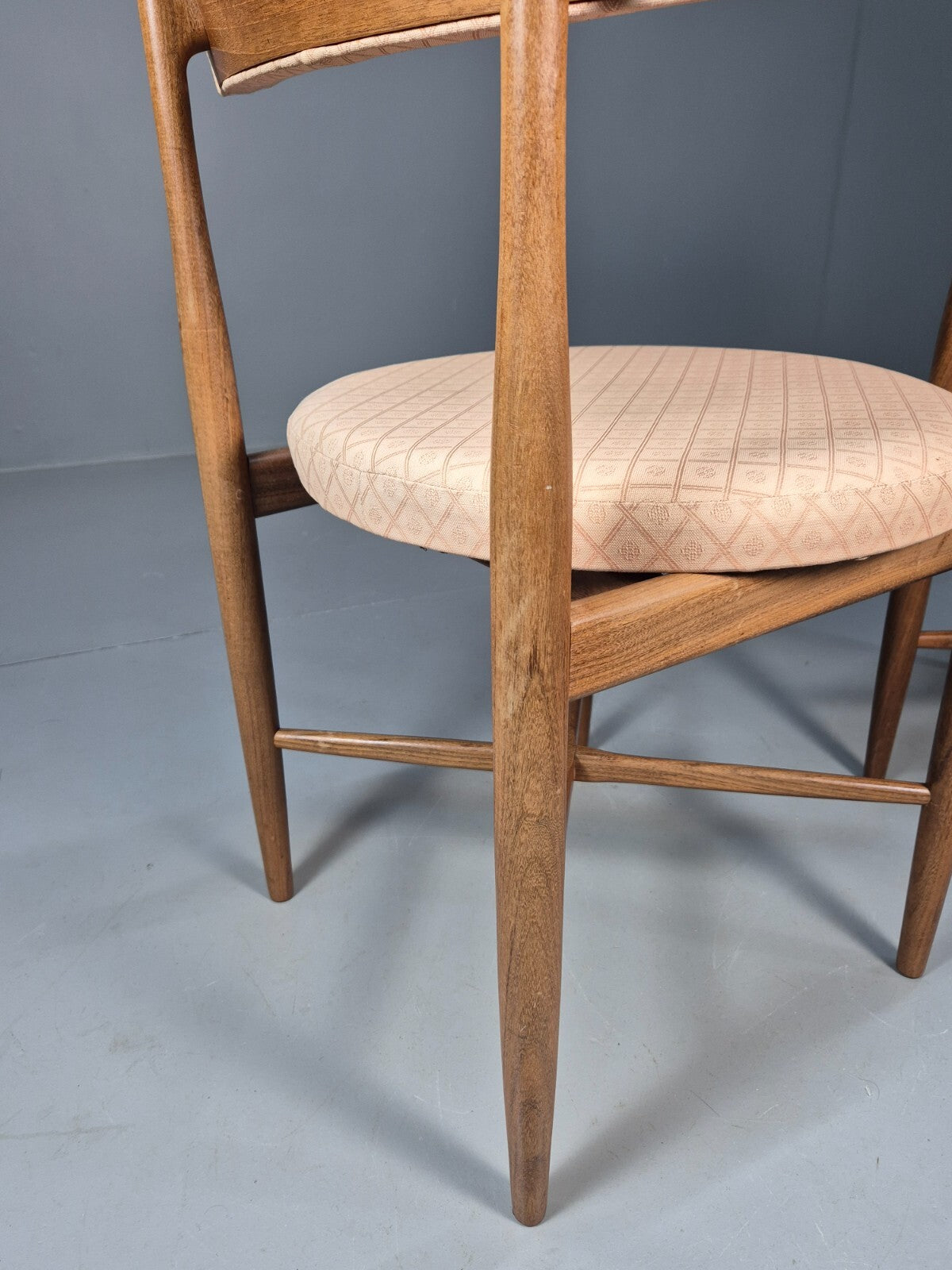 6 G Plan Round Seat Dining Chairs Pink Cotton Upholstery 1970s Retro EB9494 MDIN - UKDK FURNITURE