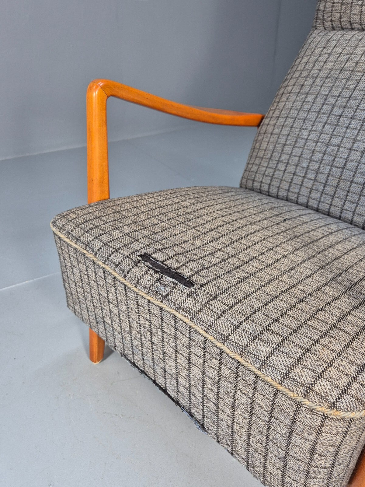 Vintage Swedish 1960s Lounge Chair Beech Open Frame Retro MCM EB9532 MNOR - UKDK FURNITURE