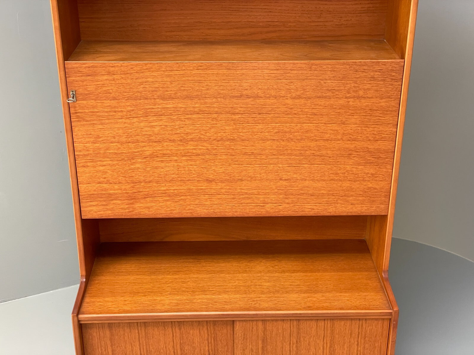 Vintage Teak Wall Unit By Gibbs Furniture 1970s Drinks Cabinet EB9526 MWOO - UKDK FURNITURE