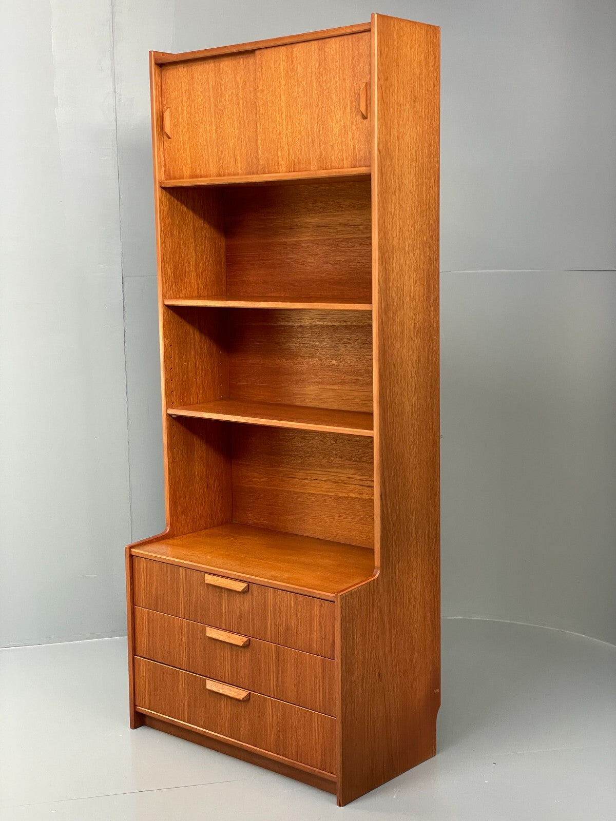 Vintage Teak Wall Unit By Gibbs Furniture 1970s Design Drawers EB9529 MWOO - UKDK FURNITURE