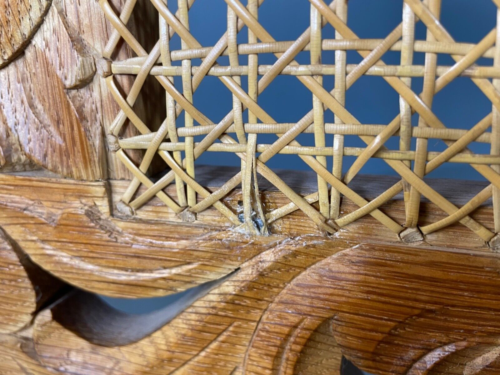 EB5172 2 Vintage Danish Carved Oak Elbow Chairs. Carolean Style, Antique VCAR - UKDK FURNITURE