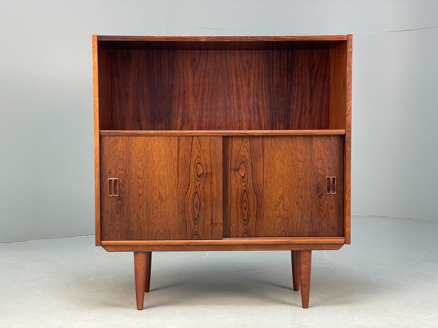 Midcentury Danish Bookcase Sliding Doors Torben B Nielsen Vintage EB8807 MWOO - UKDK FURNITURE
