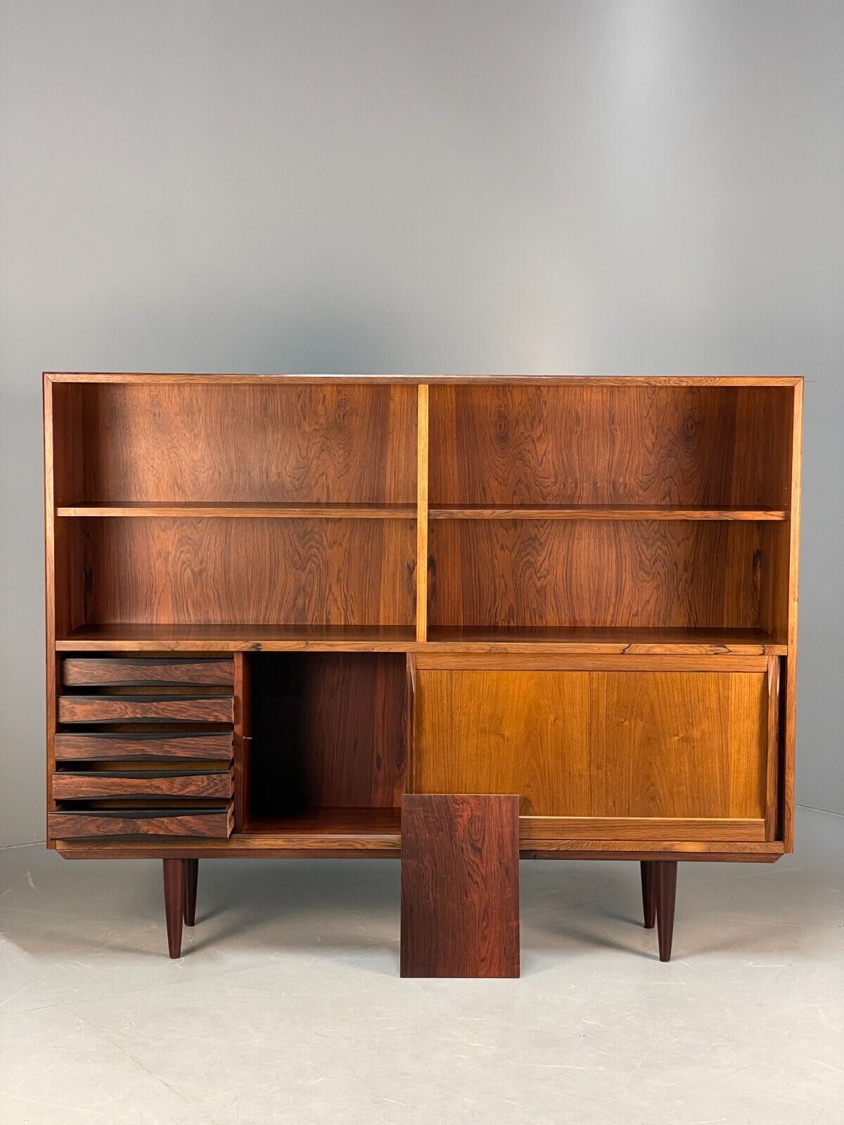 Midcentury Danish Tall Sideboard Storage Cabinet Vintage 1960s EB8674 MWOO - UKDK FURNITURE