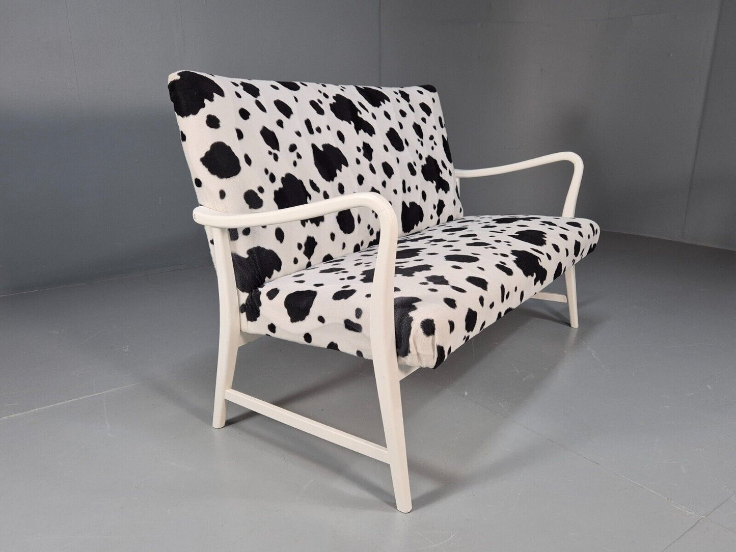 Vintage Danish Mid Century Sofa Cow Print Retro 1950s MCM EB9393 M2SS - UKDK FURNITURE