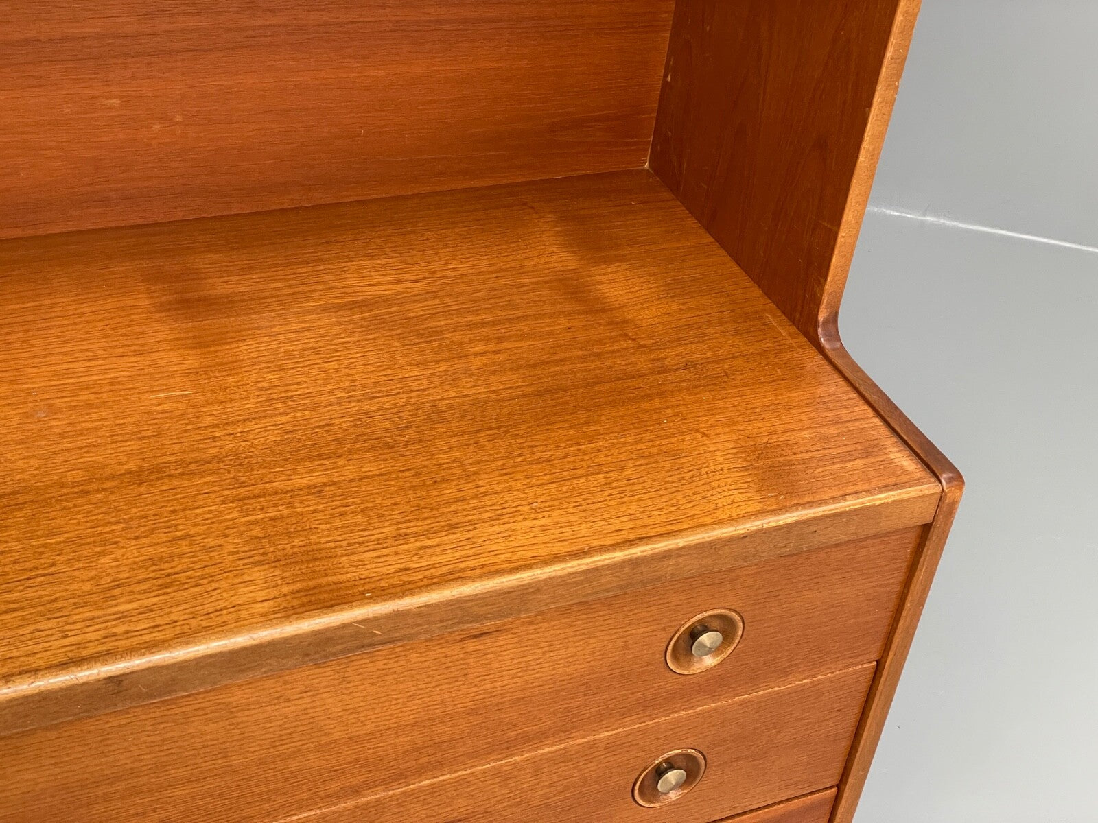 Vintage Teak Wall Unit With Drawers And Shelving 1960s Retro Design EB9739 MWOO - UKDK FURNITURE