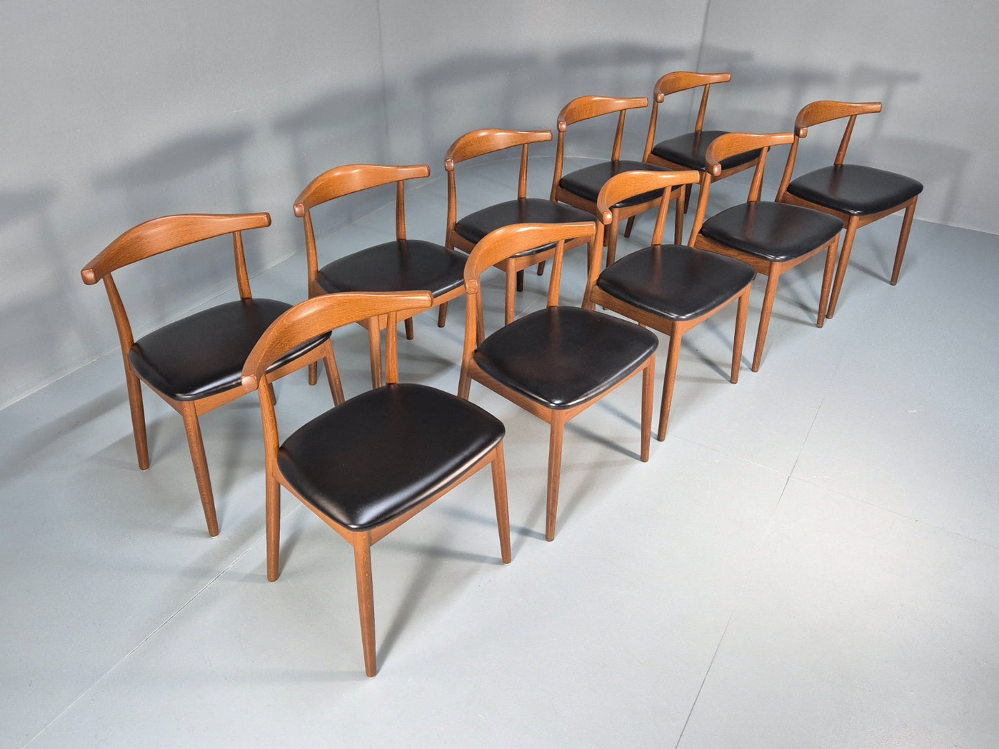 10 Danish Design Dining Chairs Wegner Style Modern Editions Retro  EB10614 MDIN2