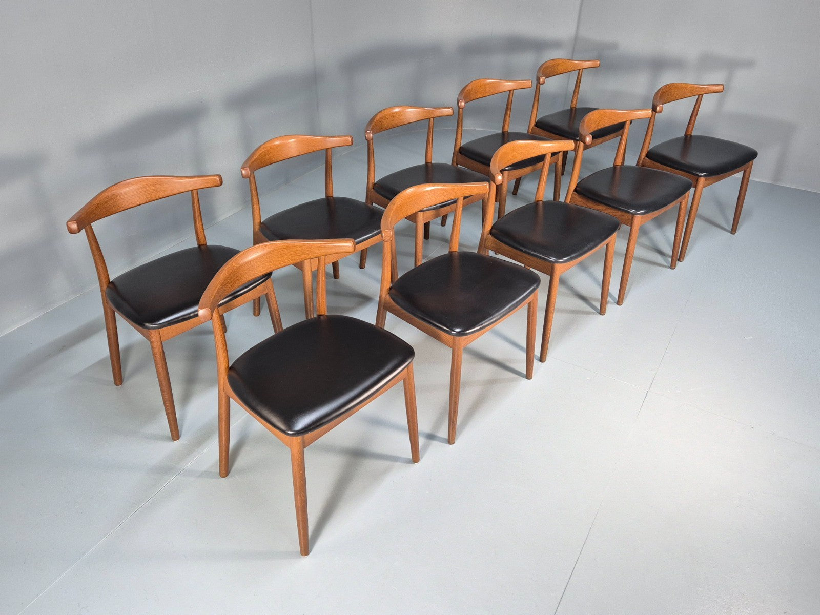 10 Danish Design Dining Chairs Wegner Style Modern Editions Retro  EB10614 MDIN2