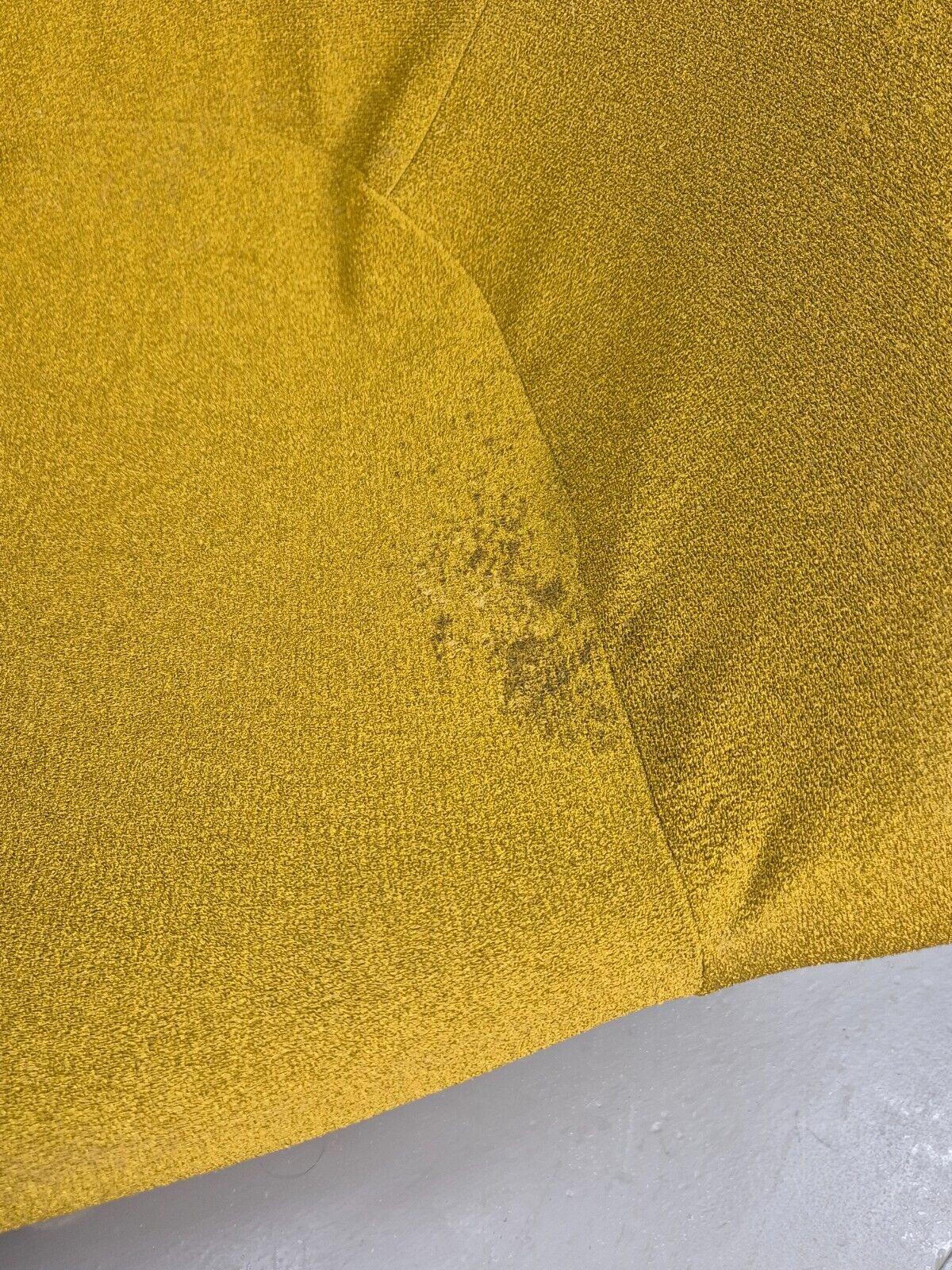 Vintage Greaves Thomas Teardrop Swivel Chair, Yellow Stretch Cover EB9222 MSWI - UKDK FURNITURE