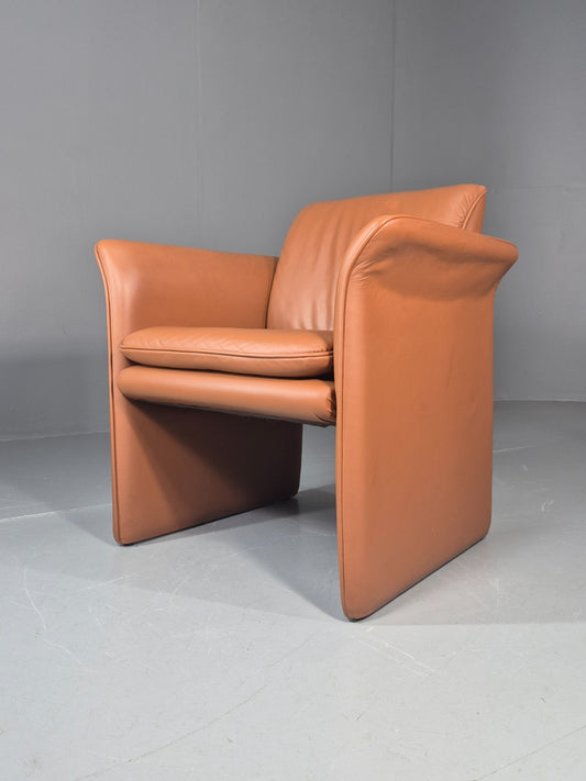 Vintage Leather Lounge Chair Modern Design 1980s Design Quality EB11674 MNOR1